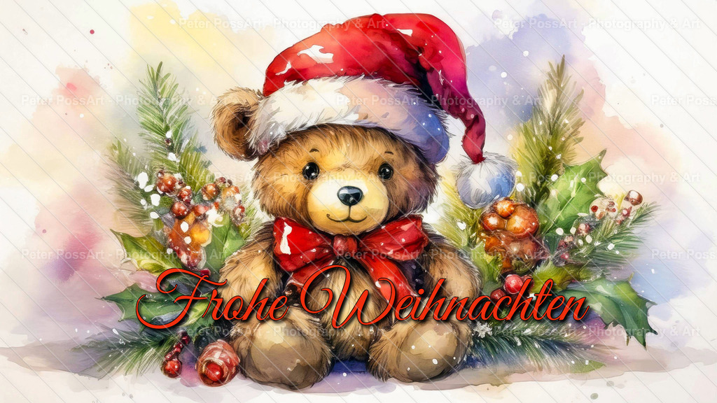 AI_Art_Postkarte_teddy_06a | Bilder erstellt mit Hilfe von KI | Pictures created with the help of AI