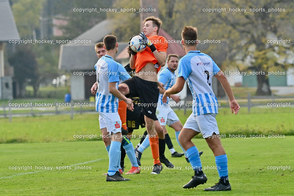 SK Kirchbach vs. SV Tristach 15.10.2022 | #1 Jonas Brunner, #4 Lukas Schrott, #2 Alexander Josef Hofer
