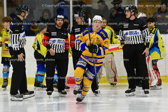 EHC Althofen vs. ESC Steindorf 27.2.2023 | #12 Telsnig Lukas, Telesklav Fabio, Widmann Florian, Dreier Alexander, Puff Wolfgang, Referees