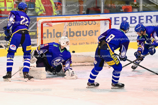 EC IDM Wärmepumpen VSV Juniors U20 vs. ESC Steindorf 6.1.2023 | #22 Nindler Elias, #31 Sprachmann Jakob, #8 Aumaier Maximilian, Tor ESC Steindorf