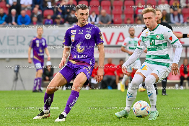 SK Austria Klagenfurt vs. WSG Tirol 29.10.2022 | #19 Andy Irving, #10 Bror Blume