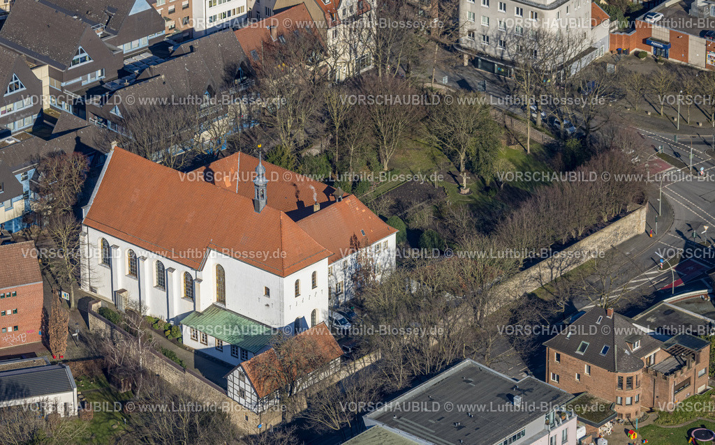 Werne230203322 | Luftbild, Kapuziner-Kloster, Werne, Ruhrgebiet, Nordrhein-Westfalen, Deutschland