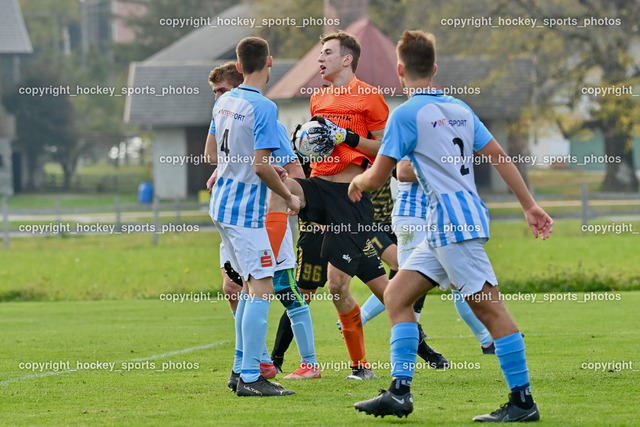 SK Kirchbach vs. SV Tristach 15.10.2022 | #1 Jonas Brunner, #4 Lukas Schrott, #2 Alexander Josef Hofer