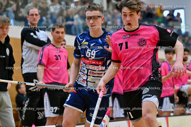 VSV Unihockey vs. Wiener Floorballverein 25.3.2023 | #59 Nino Forelli, #71 Christoph Platzer