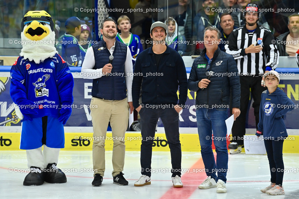 EC IDM Wärmepumpen VSV vs. Pioneers Vorarlberg 22.9.2022 | EC VSV Generell Manager Andreas Napokoj, Stefan Bacher, EC VSV Hallensprecher Gerhard Oberrauner, 