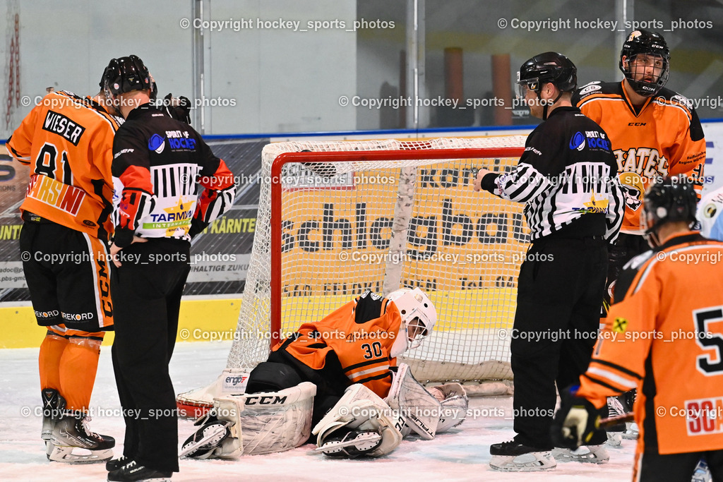 ESC Steindorf vs. USC Velden 4.1.2023 | #81 Wieser Christopher, WASSERMANN Michael, PÖTSCHER Michael, Referees, #30 Grascher Patrick, #91 Bergmann Jonathan, 