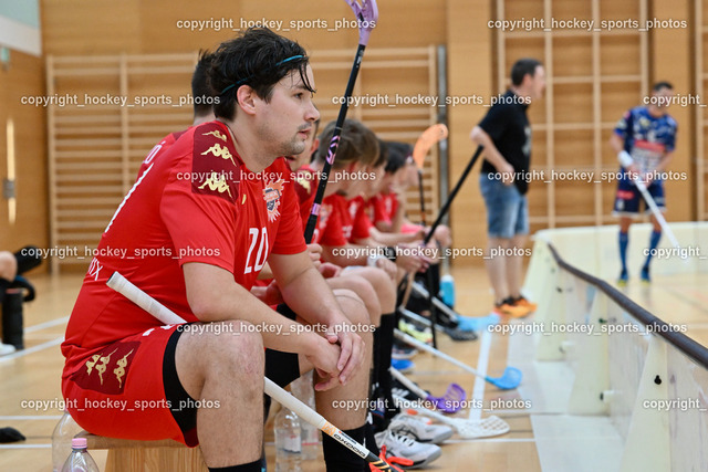 VSV Unihockey vs. Phönix Fireball Floorball SE 10.9.2023 | Spielerbank Phoenix Fireball, #20 Domokos Rácz