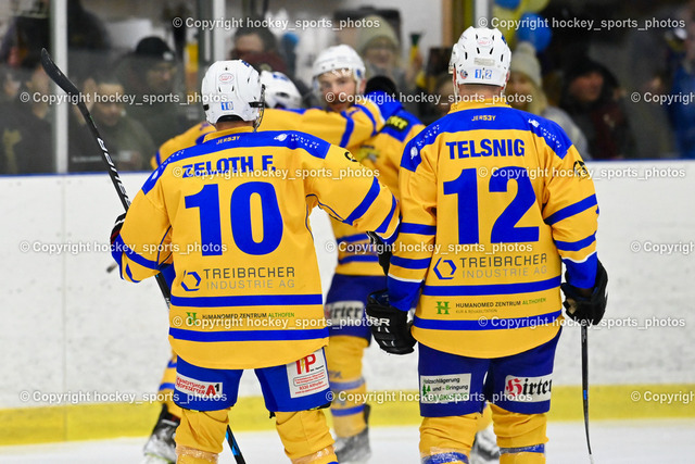 EHC Althofen vs. ESC Steindorf 27.2.2023 | Jubel EHC Althofen, #10 Zeloth Florian, #12 Telsnig Lukas