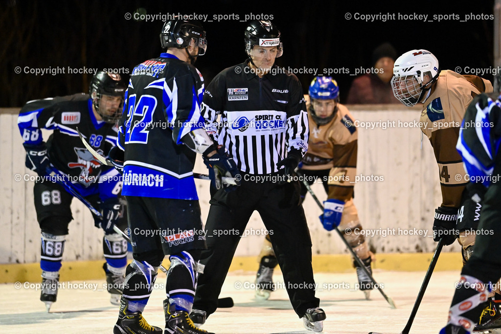 EC Kellerberg vs. ASKÖ Görlach 27.1.2024 | #22 Marko Christoph, Hausott Erik Referee, #14 Spendier Helge