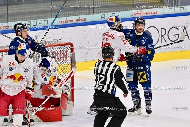 RED BULL Eishockey Akademie vs. EK Zeller Eisbären 25.1.2024 | #24 Vinzens Paul, #61 Aschauer Daniel, #25 Wolf Simon Maximilian, #28 Duller Maximilian, #6 Lahoda Alexander