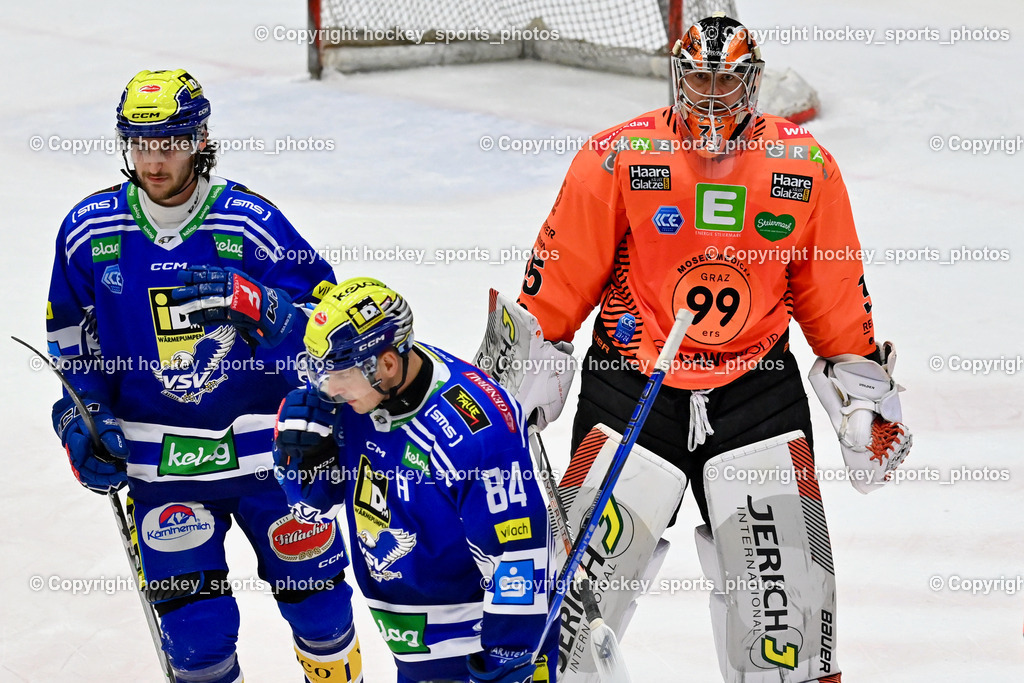 EC IDM Wärmepumpen VSV vs. Graz 99ers 26.1.2024 | #8 Rebernig Maximilian, #84 Desjardins Andrew, #35 Volden Lars