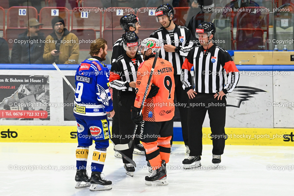 EC IDM Wärmepumpen VSV vs. Graz99er 3.11.2023 | #9 Rauchenwald Alexander, #9 Matson Taylor, OFNER CHRISTIAN, FICHTNER PATRICK, BÄRNTHALER CHRISTOPH, SEEWALD JEREMIA, Referees