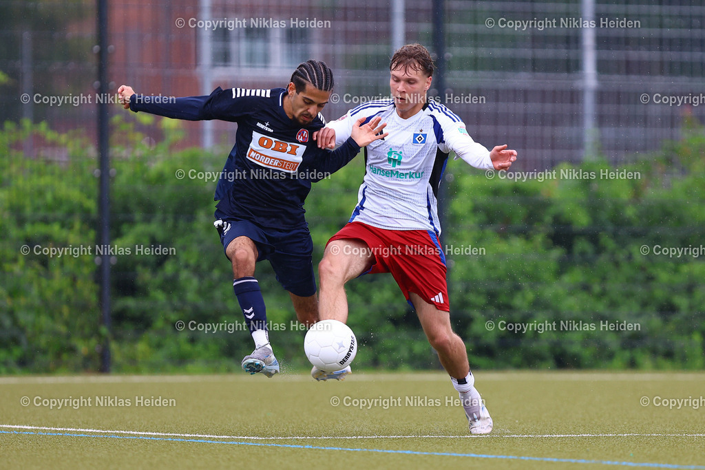 NH_BillstedtCup2025_Turnier_12072025 | Lucas Camacho (FC Eintracht Norderstedt), Finn Barkowsky (Hamburger SV U21)Fußball I Herren I Billstedt Cup 2025 I Saison 2025-2026  I Finale I FC Eintracht Norderstedt - Hamburger SV U21 I 12.07.2025 I Öjendorfer Weg - Realisiert mit Pictrs.com