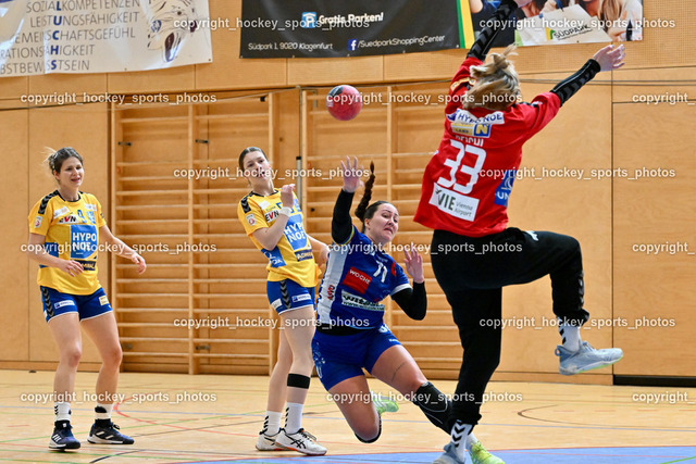 SC Ferlach Damen vs. Hypo Niederösterreich 18.11.2023 | #9 KOVACS Patricia, #55 BETZ Katrin, #71 Voncina Luna, #33 REICHL Stephanie