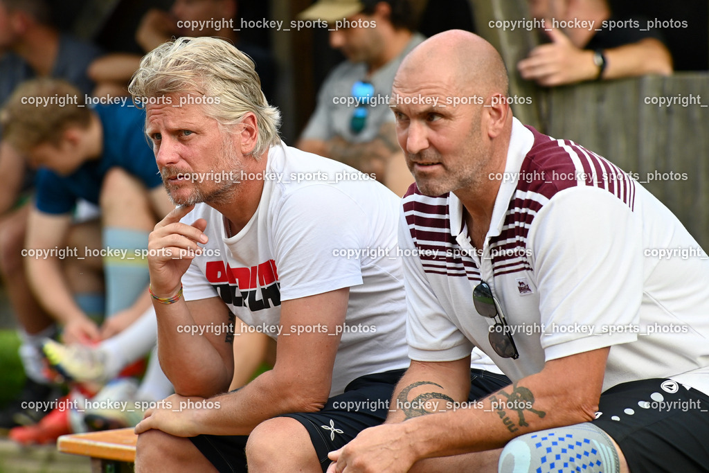 WSG Radenthein vs. ESV Admira Villach 15.8.2023 | Headcoach WSG Radenthein Bernhard Rekelj, Tormanntrainer WSG Radenthein Gottfried Pichler