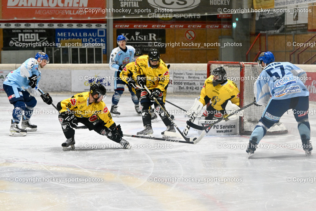 EC Spittal Hornets vs. ESC Steindorf 28.10.2023 | #98 Thalhammer Dominic, #57 Wilfan Franz, #1 Zauchner Rene, #96 Peharz Joshua