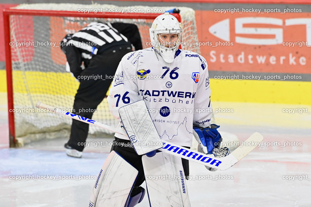 EC KAC Future Team vs. Die Adler Kitzbühl 7.10.2023 | #76 Schubert Thomas EC Kitzbühel, EC KAC Future Team vs. Die Adler Kitzbühl 7.10.2023, EC KAC Future Team vs. Die Adler Kitzbühl am 07.10.2023 in Klagenfurt (Messehalle Klagenfurt), Austria, (Photo by Bernd Stefan)