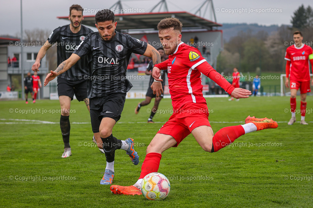 BQ3I7660 | 29.04.2023; Regionalliga Südwest; SIBRE Sportzentrum Haarwasen; TSV Steinbach Haiger - KSV Hessen Kassel; Ergebnis: 2:0 (0:0)
