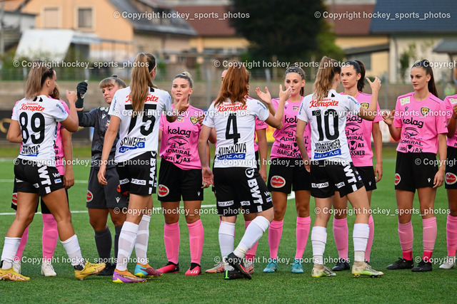 Liwodruck Carinthians Hornets vs. LASK Frauen 16.9.2023 | Einlauf Carinthians Hornets LASK Frauen Mannschaft