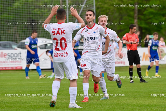 SV Dellach Gail vs. SAK 29.5.2023 | Jubel SAK Mannschaft, #23 Marko Mitrovic, #12 Toni Dullnig, #20 Luka Vukovic