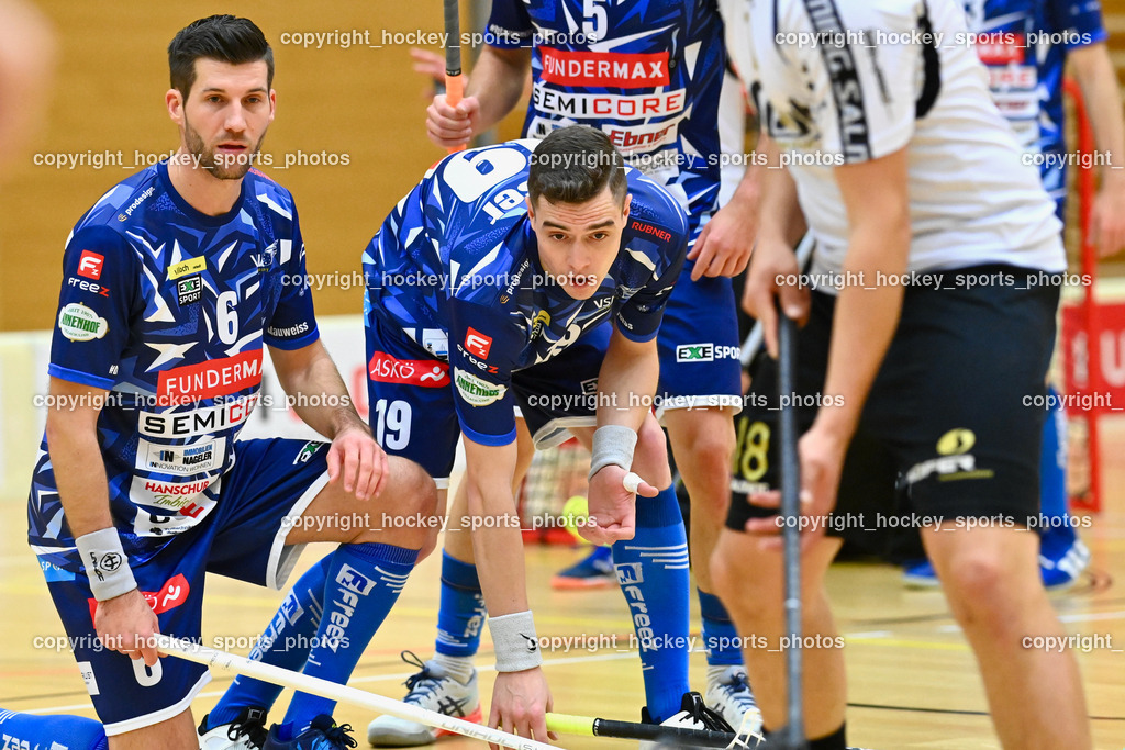 VSV Unihockey vs. FBK Insport Skofja Loka 26.11.2022 | #6 Timo Schmid, #19 Philipp Seiser