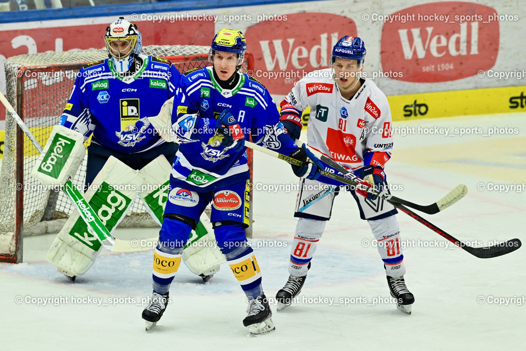 EC IDM Wärmepumpen VSV vs. HC Innsbruck 21.2.2024 | #1 Lamoureux Jean Philippe, #77 Lindner Philipp, #81 Mackin Corey