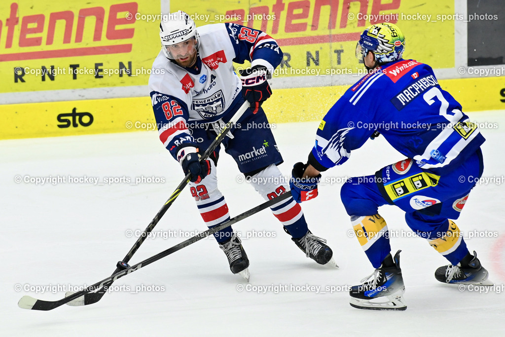 EC IDM Wärmepumpen VSV vs. Hydro Fehervar AV19 3.10.2023 | #82 Magosi Balint HYDRO FEHERVAR, #2 MACPHERSON Dylan EC VSV, EC IDM Wärmepumpen VSV vs. Hydro Fehervar AV19 3.10.2023, EC IDM Wärmepumpen VSV vs Hydro Fehervar AV19 am 03.10.2023 in Villach (Stadthalle Villach), Austria, (Photo by Bernd Stefan)
