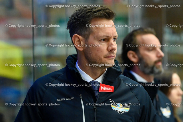 EC IDM Wärmepumpen VSV vs. Black Wings Linz 27.10.2023 | Headcoach Black Wings Linz LUKAS PHILIPP