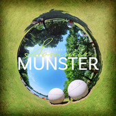 Aaseekugeln im Sommer Münster | 360grad inverted Tiny Planet | Die Aaseekugeln von Münster Aasee im Hochsommer mit blauem Himmel und grünen Aasee-Wiesen als 360-Grad inverted Tiny Planet - Realisiert mit Pictrs.com