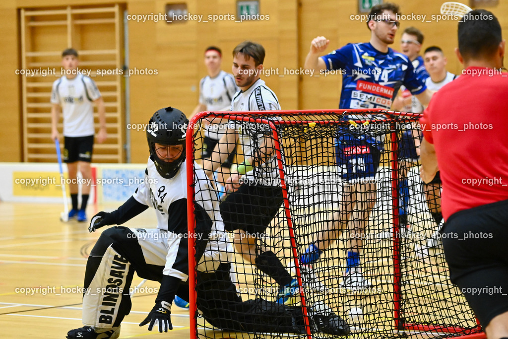 VSV Unihockey vs. FBK Insport Skofja Loka 26.11.2022 | Tor VSV Unihockey, #84 Tim Luznar, #31 Neic Oman