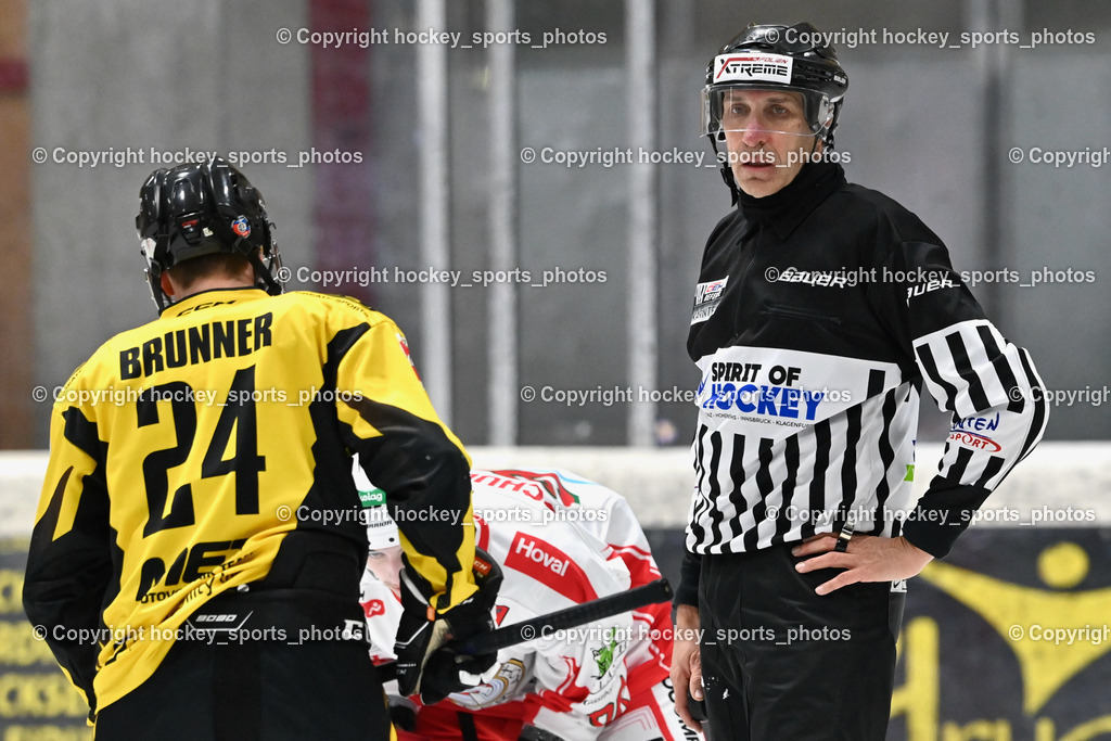 EC Spittal Hornets vs. ESV Ferlach 16.12.2023 | #24 Brunner Noel, Unterköfler Norbert Referee