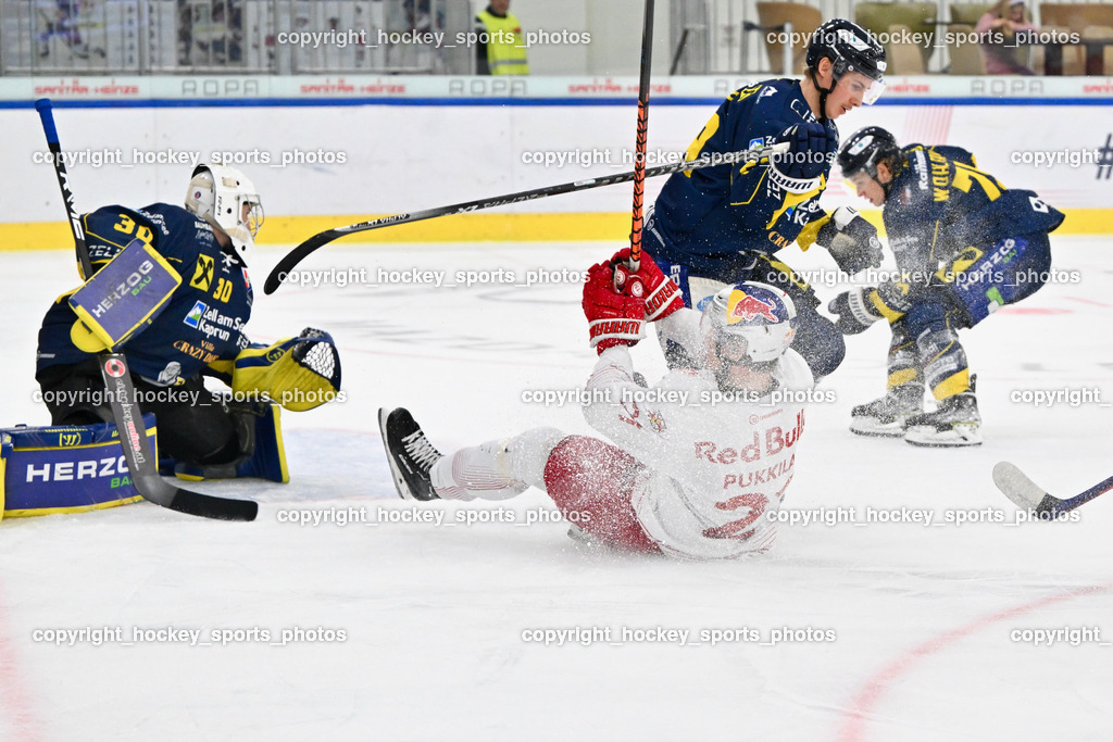 Red Bull Juniors vs. EK Zeller Eisbären 20.10.2022 | #30 Zimmermann Max, #59 Egger Maximilian, #21 Pukkila Juha Tapio Vilhelm