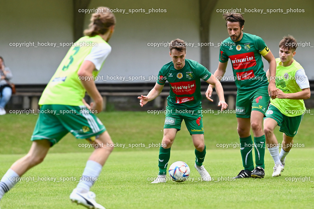 WSG Radenthein vs. SV Rapid Lienz 9.6.2023 | #9 Lukas Matthias Lassnig, #5 Manuel Eder, #6 Markus Florian Gruber