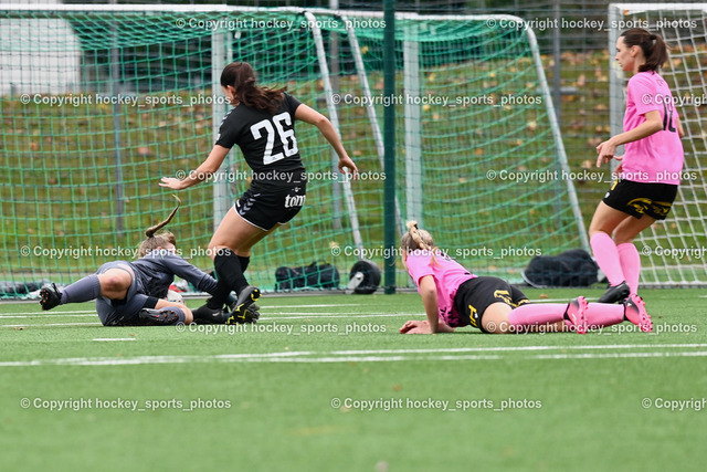 Liwodruck Carinthians Hornets vs. FC Pingau Saalfelden Frauen 29.10.2023  | #1 Anja Meier, #26 Natalie Lynn Stephens, #44 Elena Ciccarelli, #18 Laura Therese Kert