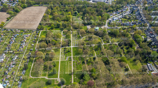 Bochum230403748 | Luftbild, Städt. Friedhof, Werne, Bochum, Ruhrgebiet, Nordrhein-Westfalen, Deutschland