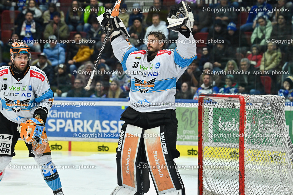 EC IDM Wärmepumpen VSV vs. Black Wings Linz 1.1.2024 | #33 Höneckl Thomas ohne Helm, #29 Stainoch Martin