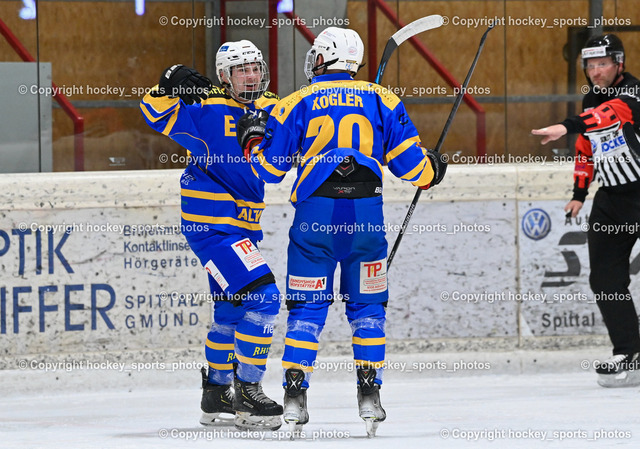 EC Spittal Hornets vs. EHC Althofen 6.1.2024 | Jubel EHC Althofen Mannschaft, #20 Kogler Benjamin