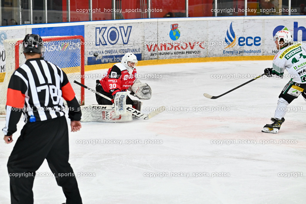 HDD Jesenice vs. EC Bregenzerwald 30.9.2022 | #30 Avsenik Urban, #14 Zwerger Julian