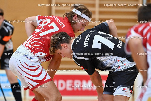 KAC Floorball vs. Wiener Floorballverein 10.9.2022 | #87 Fabian Grabner, #71 Christoph Platzer