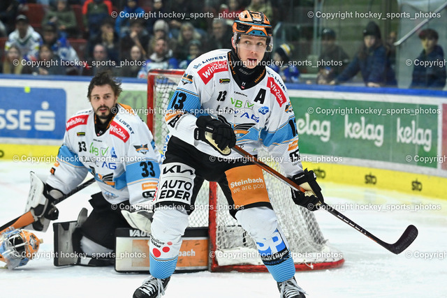 EC IDM Wärmepumpen VSV vs. Black Wings Linz 1.1.2024 | #13 Kragl Gerd, #33 Höneckl Thomas ohne Helm