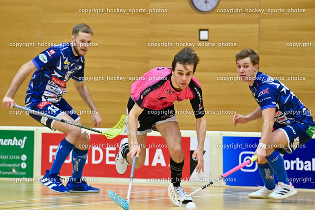 VSV Unihockey vs. Wiener Floorball Verein 7.1.2023 | #13 Martin Krametter, #3 Jesse Laukkanen, #98 Marco Tschemerniak