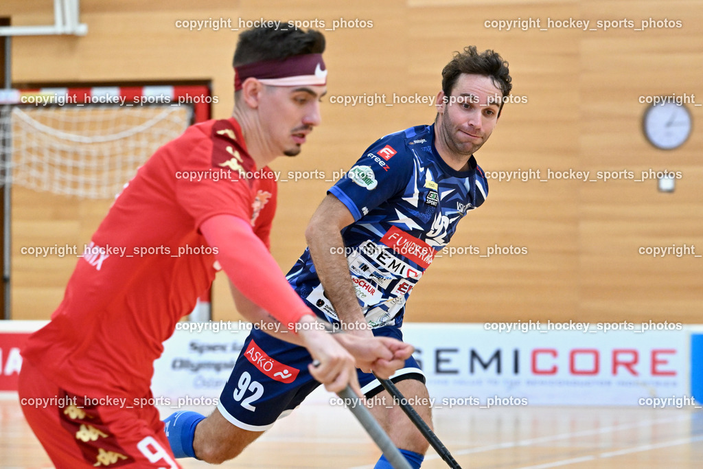 VSV Unihockey vs. Phönix Fireball Floorball SE 10.9.2023 | #9 Aron Szelley, #92 Ingolf Gunnar Natmessnig