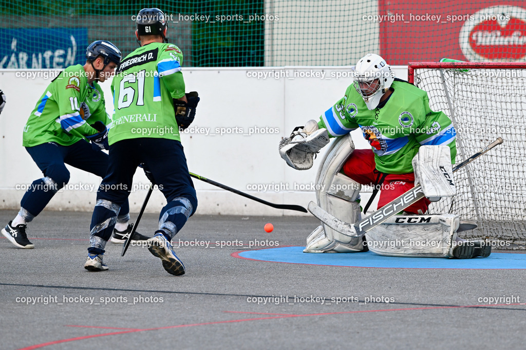 SV Askö Ballhockey Villach vs. Team Zehenthof 15.6.2023 | #35 Mayrobnig Marco, #61 Friedrich Daniel, #10 Raspotnig Julian
