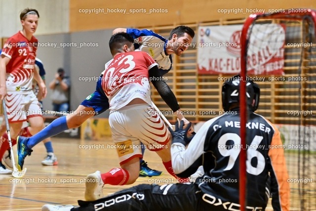  KAC Floorball vs. VSV Unihockey 24.9.2022 | #23 Dominik Bilanz, #6 Timo Schmid, #96 Clemens Meixner