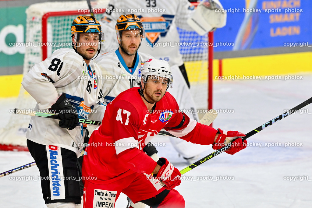 EC KAC Future Team vs. Steel Wings Linz 17.11.2022 | #47 Witting Marcel, #80 Pusnik Julian, #10 Dorion Marc-Andre