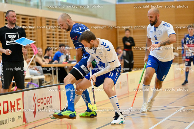 VSV Unihockey vs. Dunai Krokodilok 9.9.2023 | #25 Jan Sláma, #11 Dániel Csik, #8 Balázs Schauer