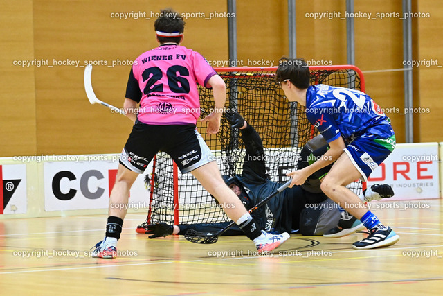 VSV Unihockey vs. Wiener Floorball Verein 7.1.2023 | #26 Alexander Hanschur, #94 Karl Dorfer, #20 David Gredler