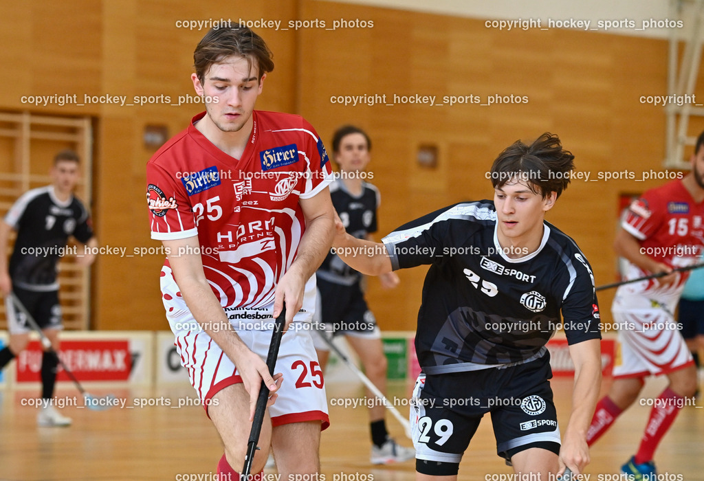 KAC Floorball vs. Wiener Floorballverein 10.9.2022 | #25 Noah Banfield, #29 Jonas-Justus Dopona