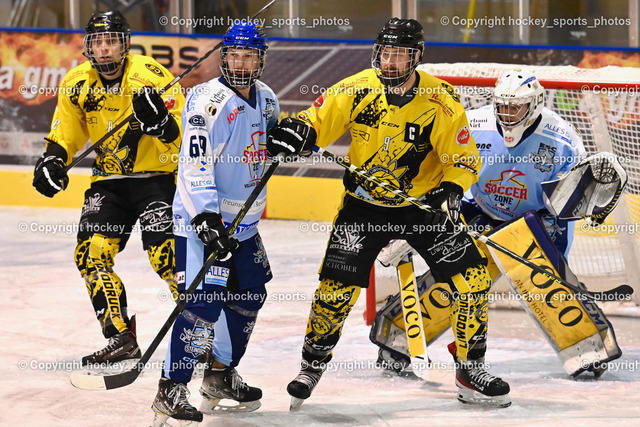 ESC Steindorf vs. EC Spittal Hornets 3.12.2022 | #31 Steiner Paul, #9 Essmann Kevin, #69 Kreuzer Philipp, #8 Komar Luca