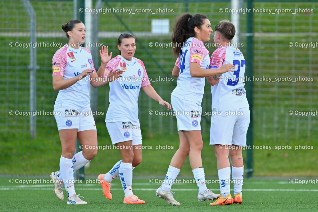 Liwodruck Carinthians Hornets vs. FK Austria Wien Frauen 19.11.2023 | Jubel FK Austria Wien Frauen, #9 Alisa Ziletkina, #20 Dominique Bruinenberg, #24 Yvonne Weilharter, #37 Lea Mauly